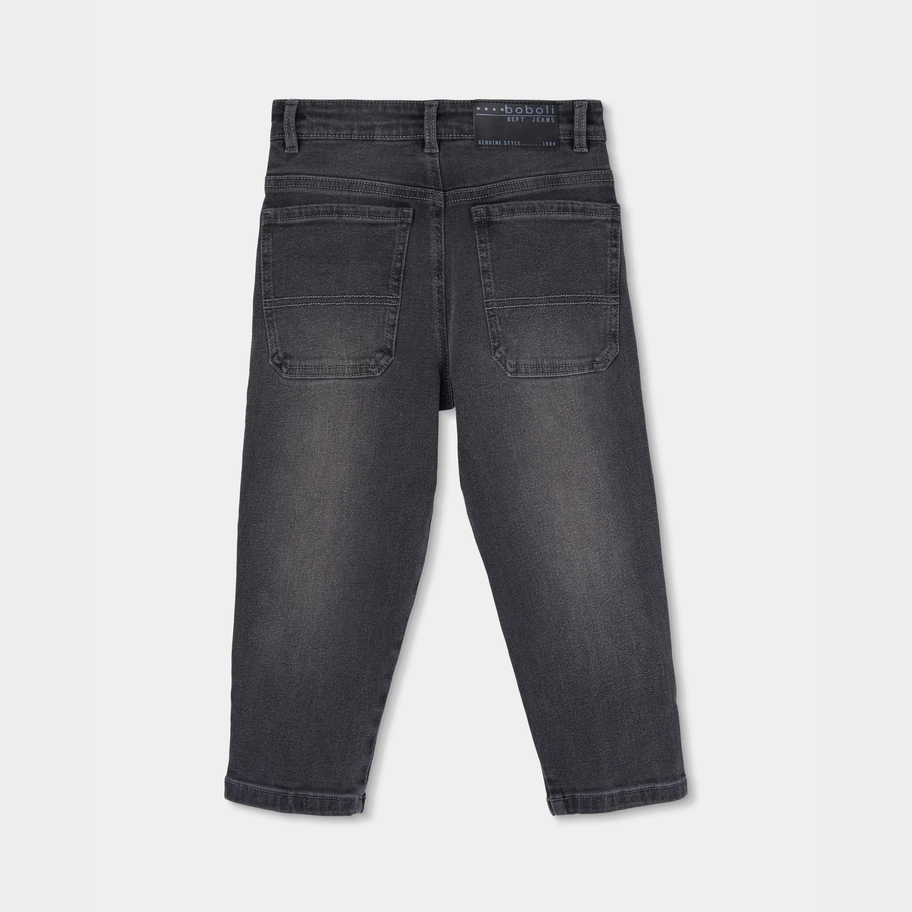 Pantalón denim elástico niño gris 2/4