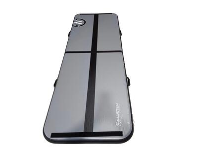 Tappetino da ginnastica Airtrack gonfiabile 200 x 100 x 10 cm grigio