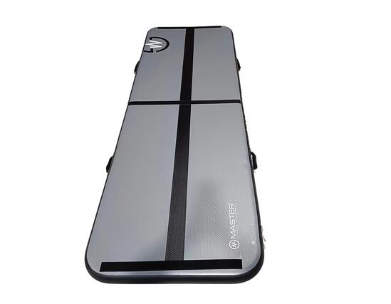 Tapis de gymnastique Airtrack gonflable, 200 x 100 x 10 cm, gris