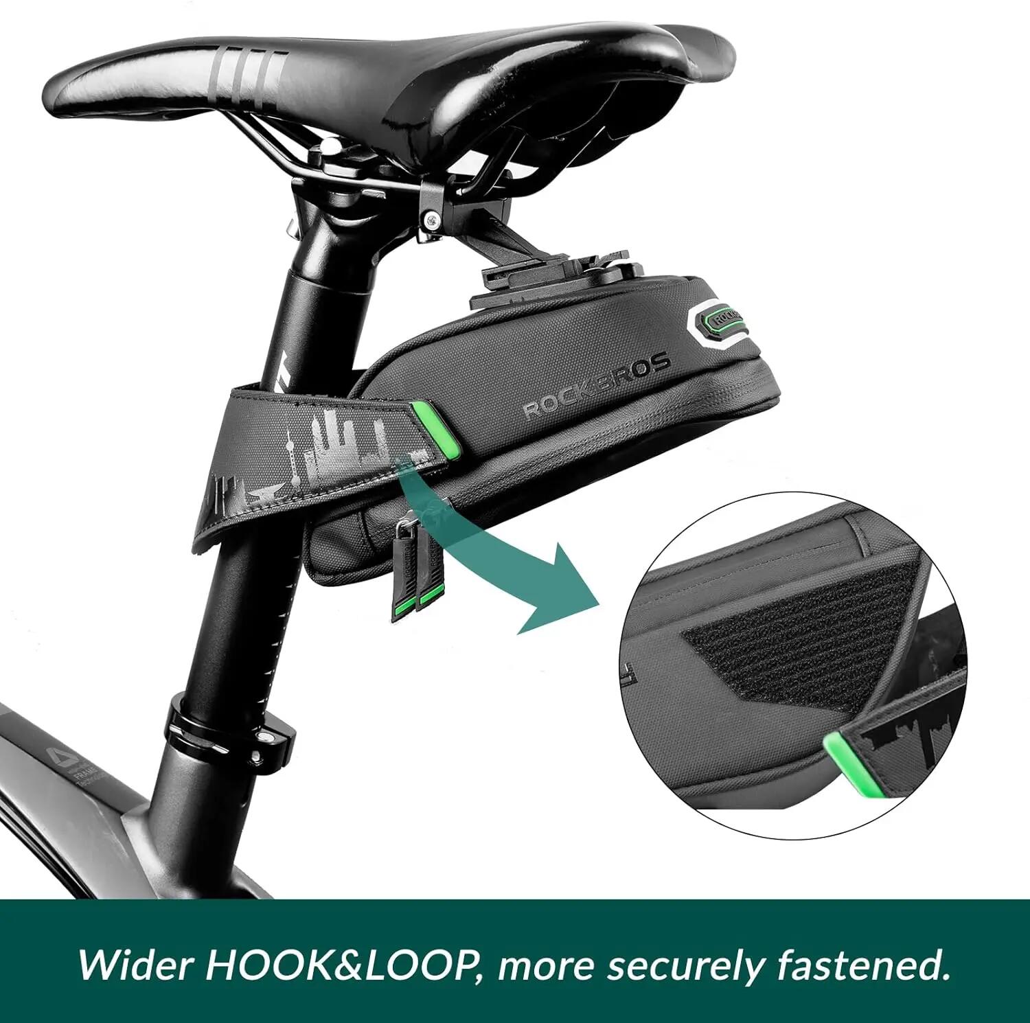 Fahrrad-Satteltasche 0,7L / 0,9L wasserdicht mit Rücklichthalter – für MTB & Ren 4/7