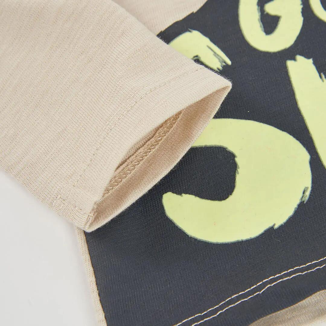 Camiseta punto niño beige estampado skate 4/4