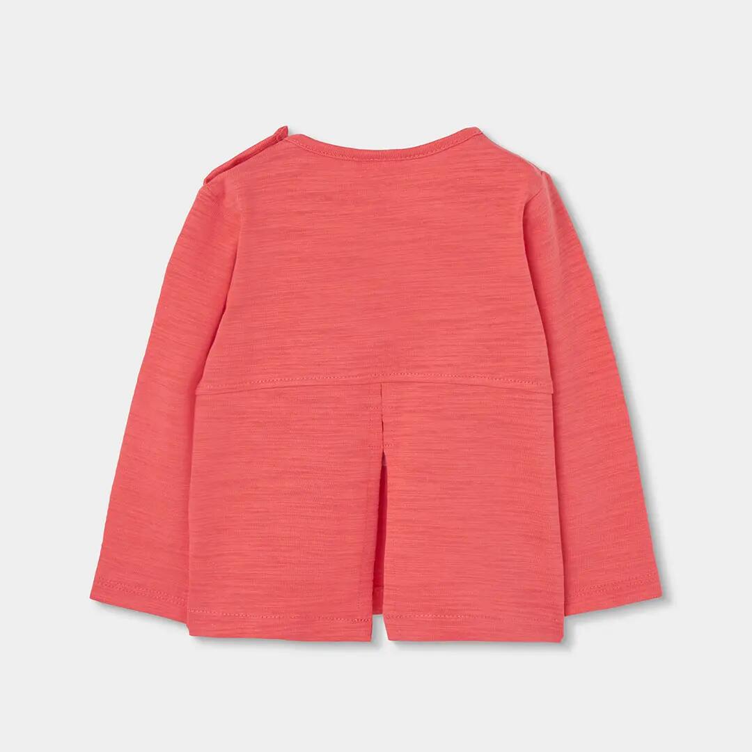 Camiseta niña naranja estampado flores 2/4