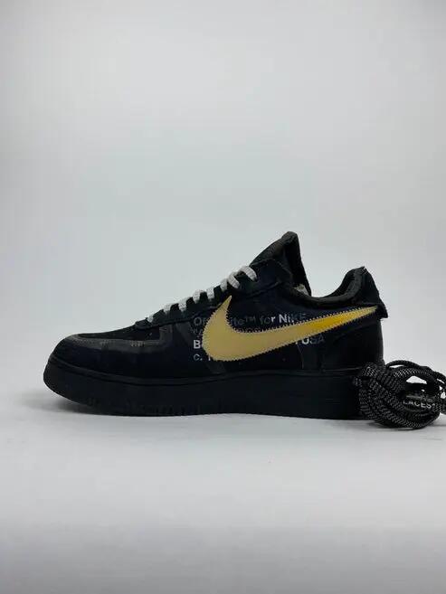 Reconditionné NIKE x OFF-WHITE Baskets Homme, Air Force 1, Noir Très Bon État 4/4