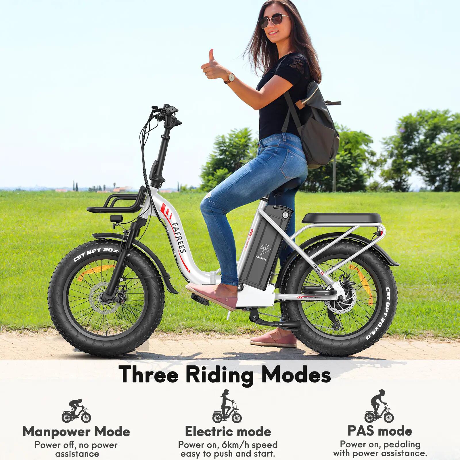 Bicicleta elétrica dobrável FAFREES F20 MAX, bateria 48V 30Ah, pneus 20" 11/11
