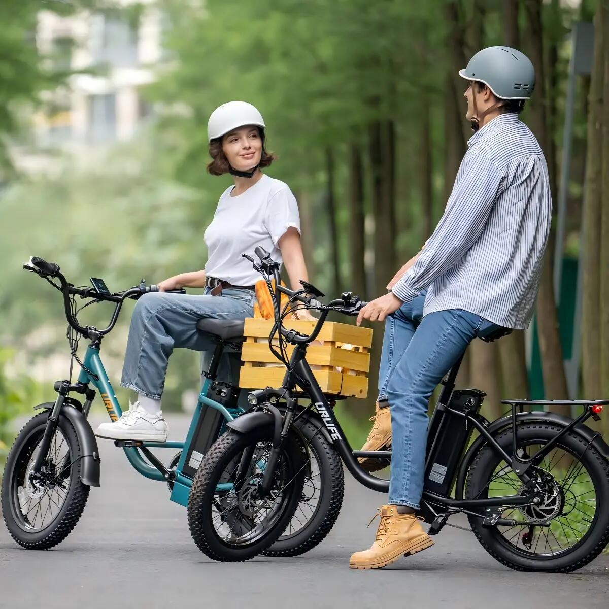 Bicicleta eléctrica de paso bajo URLIFE E20 48V batería extraíble 20" fat 3/9