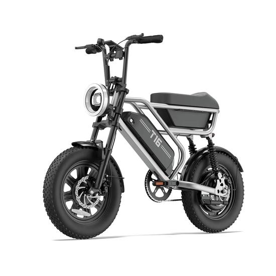 T16 Elektrofahrrad : 48V 13Ah Akku 16×3,0 Zoll Geländereifen