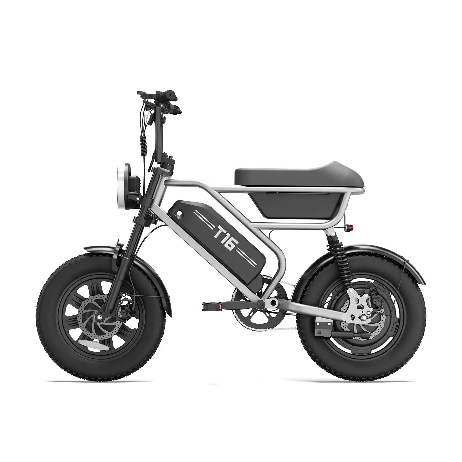 E-Bike URLIFE T16 com Suspensão Dupla e Bateria Removível de 48 V 13 Ah 2/4