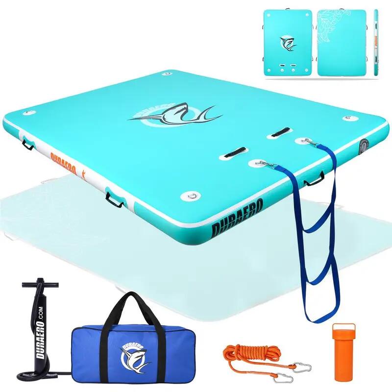 Plateforme flottante - Natation - Unisexe - PVC Drop-Stitch - Vert 3/5