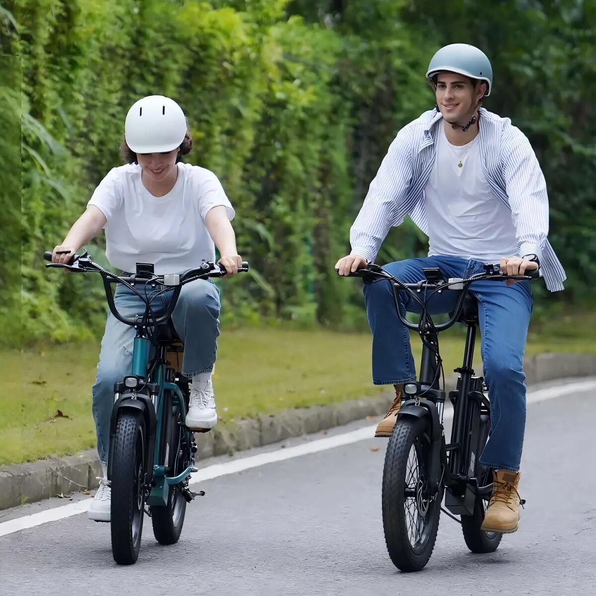 Bicicleta elétrica de passo baixo URLIFE E20 48V bateria removível 20" fat 4/10