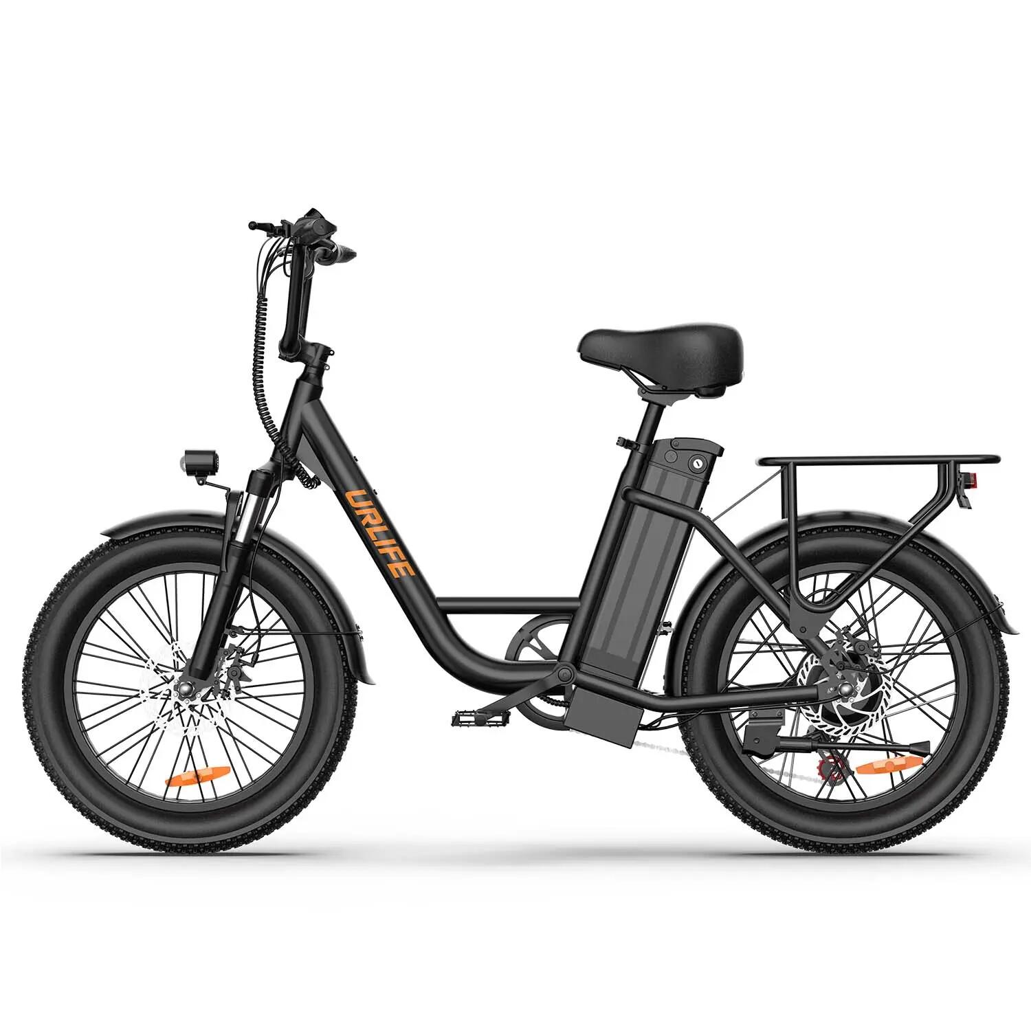 Bicicleta elétrica de passo baixo URLIFE E20 48V bateria removível 20" fat 2/10