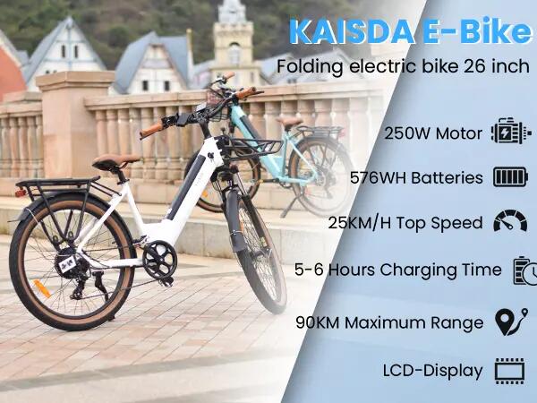 E-Bike K601 250W Motor, Rodas 20", Travões Disco, Bateria 36V 10.4Ah 6/10