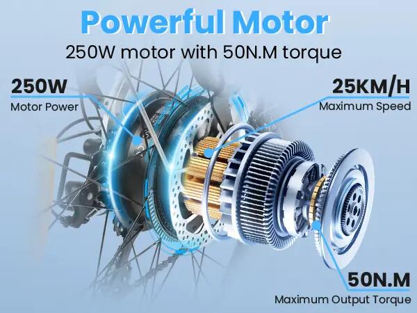 E-Bike K601 250W Motor, Rodas 20", Travões Disco, Bateria 36V 10.4Ah 9/10