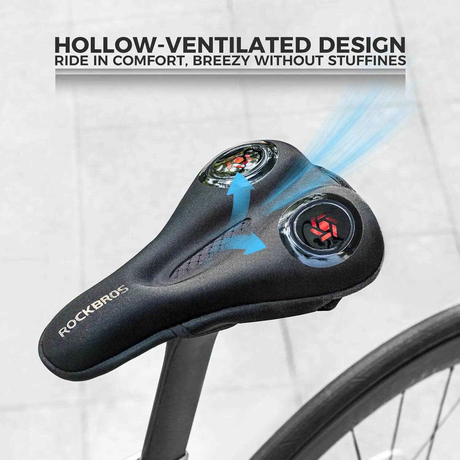 Fahrrad-Sattelbezug Gel gepolstert atmungsaktiv – für MTB, Rennrad & E-Bike 3/7