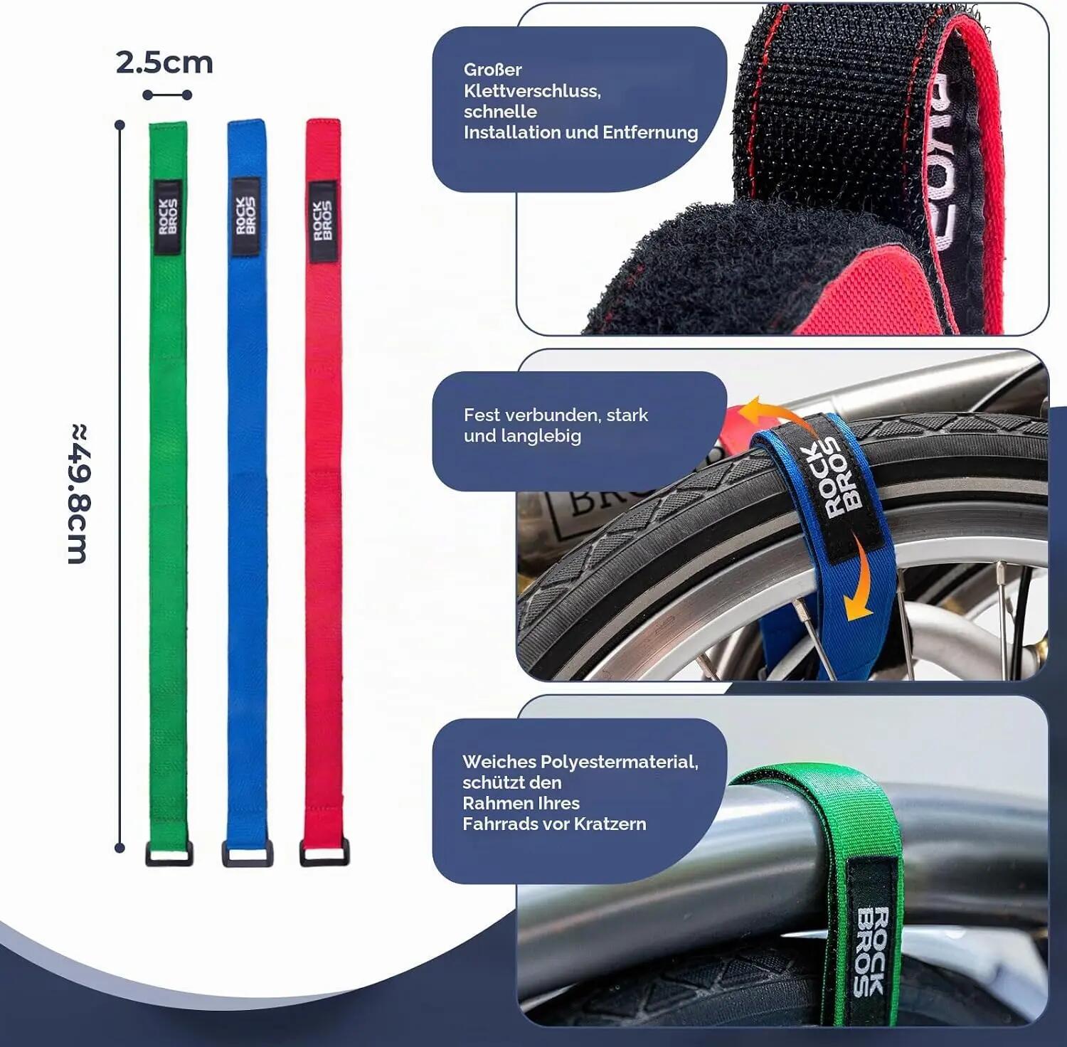 Fahrrad-Halteband mit Klettverschluss für Faltrad – universell & verstellbar 3/6