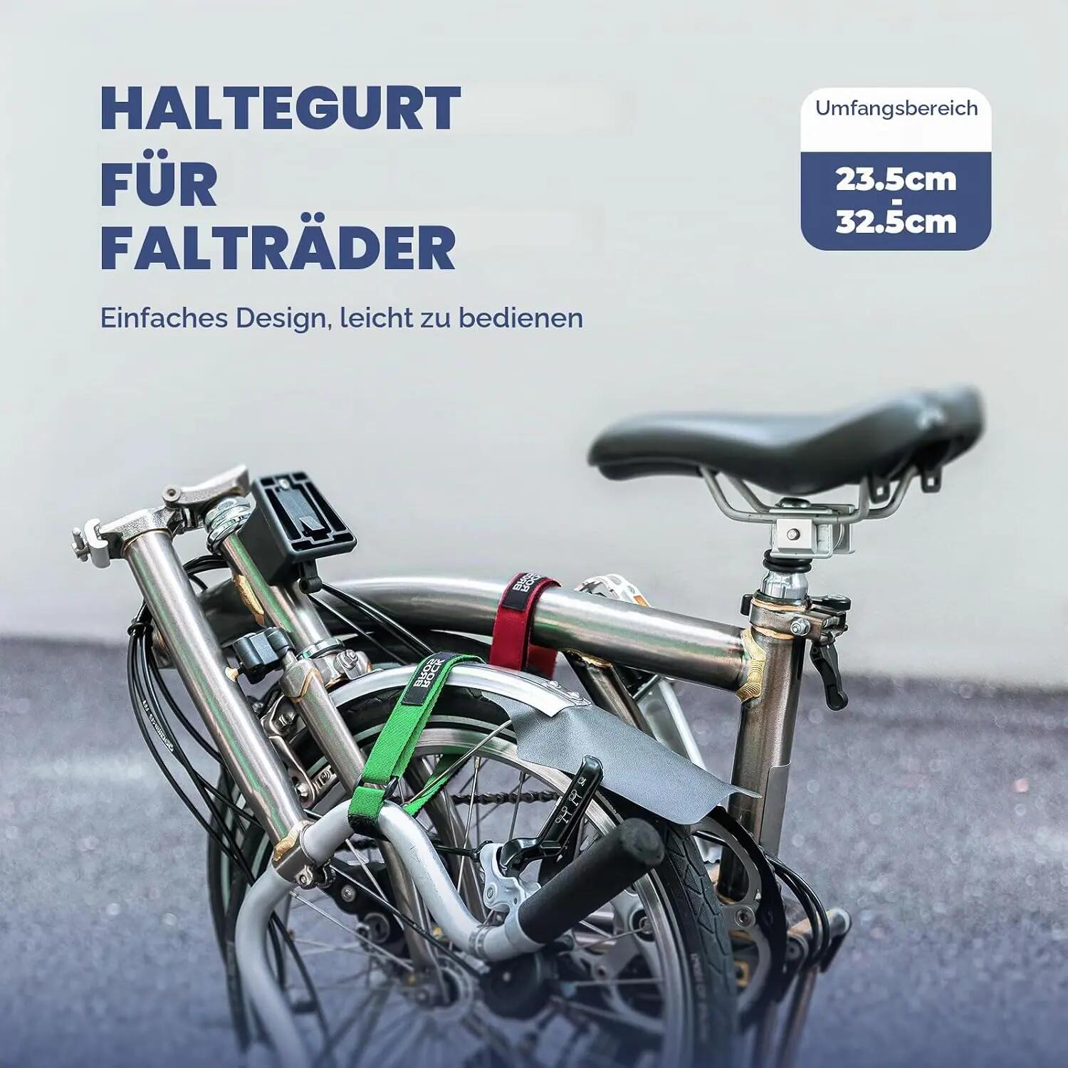 Fahrrad-Halteband mit Klettverschluss für Faltrad – universell & verstellbar 2/6