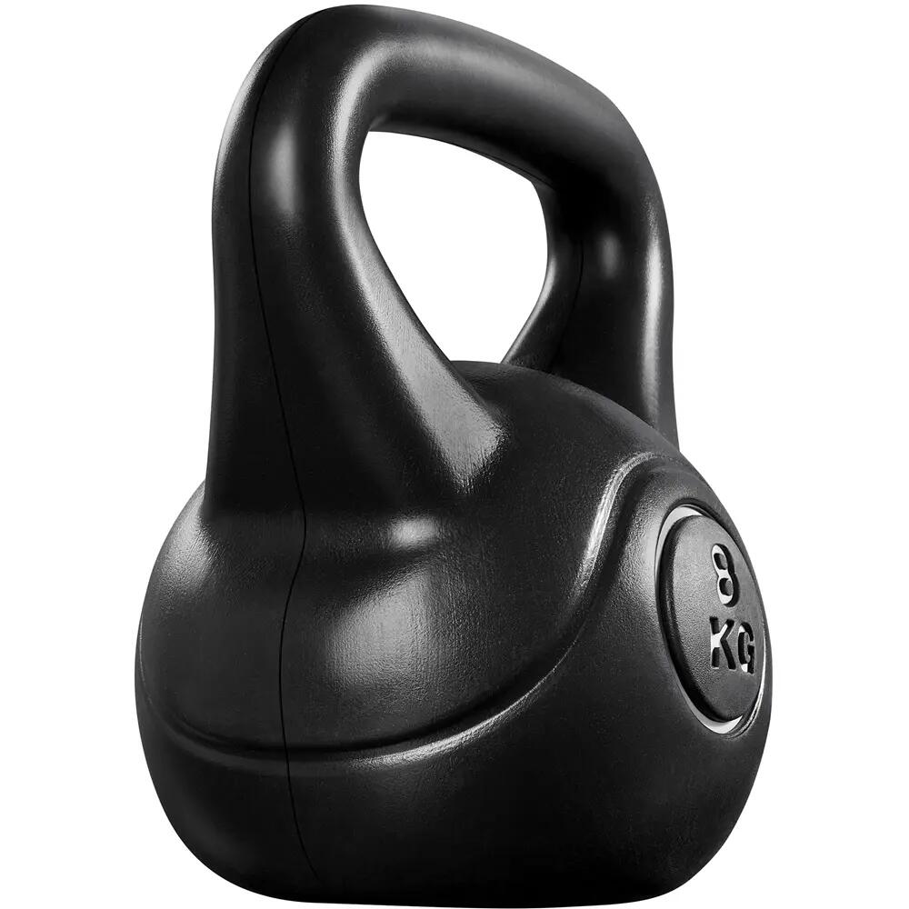 Ensemble de 4 kettlebells poid réglable 2/4/6/8 kg fitness musculation noir 2/12
