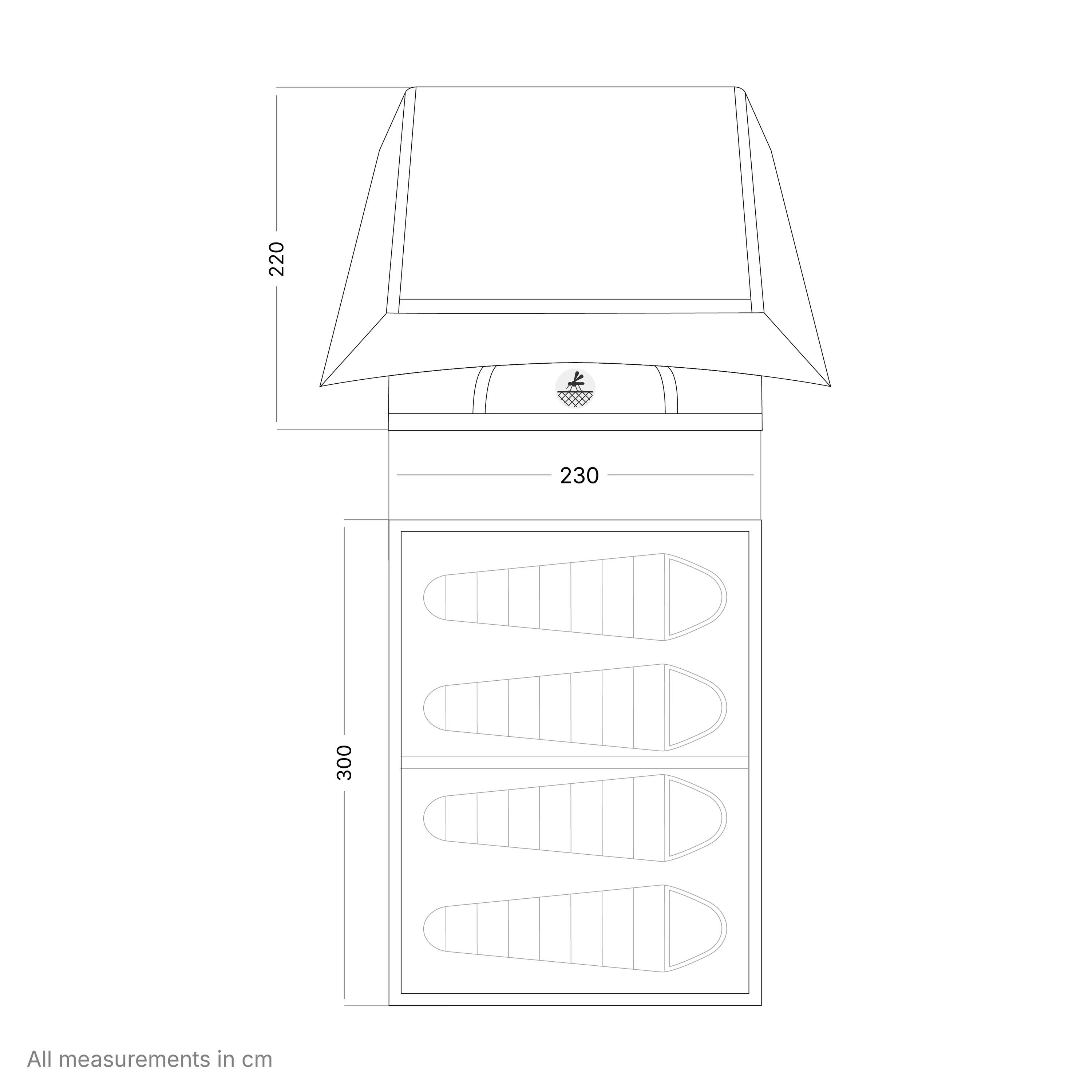 qeedo Quick Lodge 4 - Aufblasbares Familienzelt aus TC-Polycotton - 4 Personen 3/7