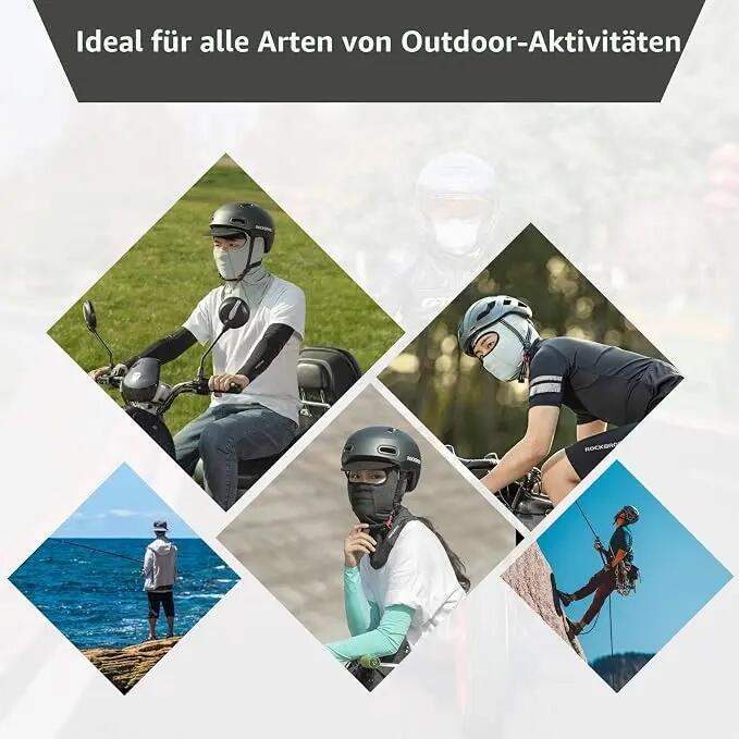 Multifunktions-Sturmhaube UPF 50+ atmungsaktiv – für Sommer Radsport & Motorrad 3/5