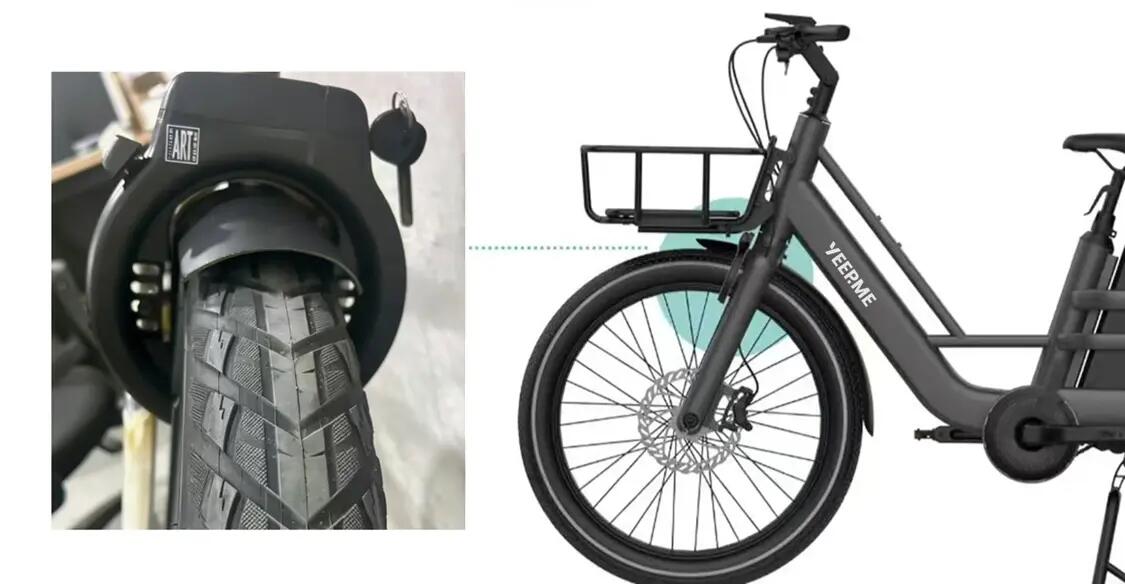 Zubehör für YEEP.ME DAY CARGO 3 und MINI – ART2 Vorhängeschloss + 1,2m Kette 3/3