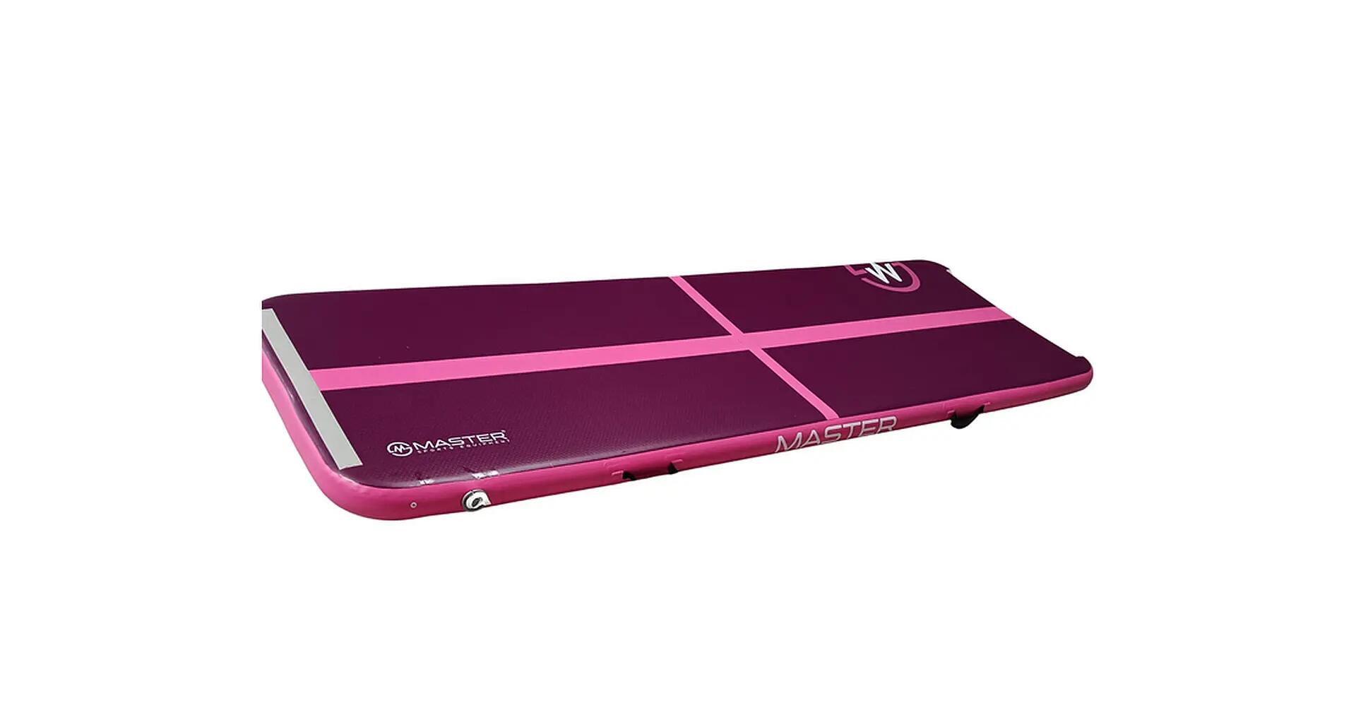 Gymnastikmatte  Airtrack aufblasbare Matte 200 x 100 x 10 cm, pink 2/2