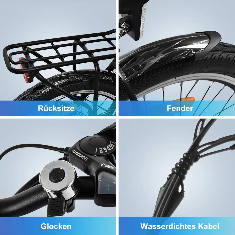 Bicicletta Elettrica Urbana K7 Motore 250W, Pneumatico 20 Pollici, Batteria 36V 6/10