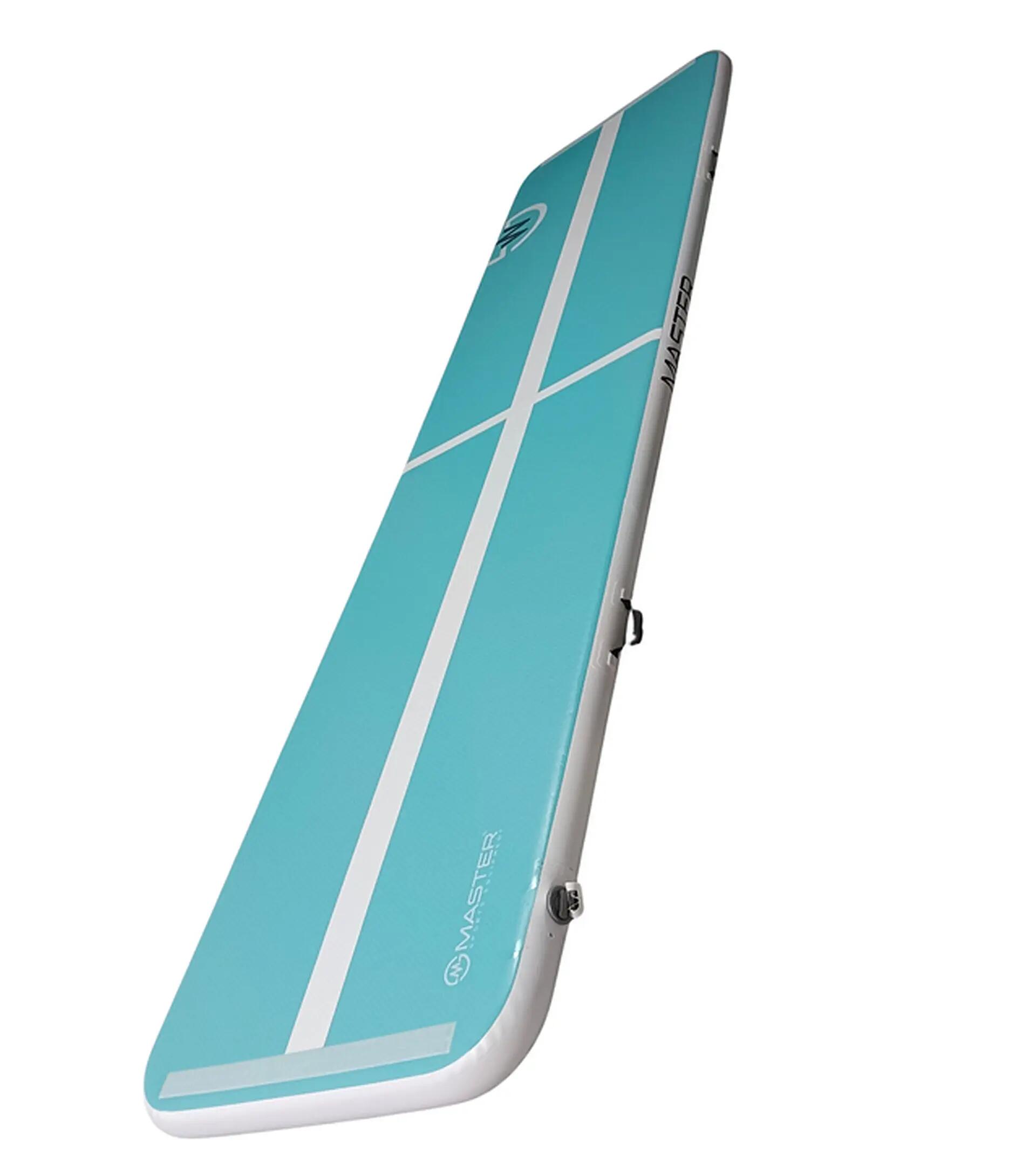 Gymnastikmatte  Airtrack aufblasbare Matte 200 x 100 x 10 cm, blau 3/4