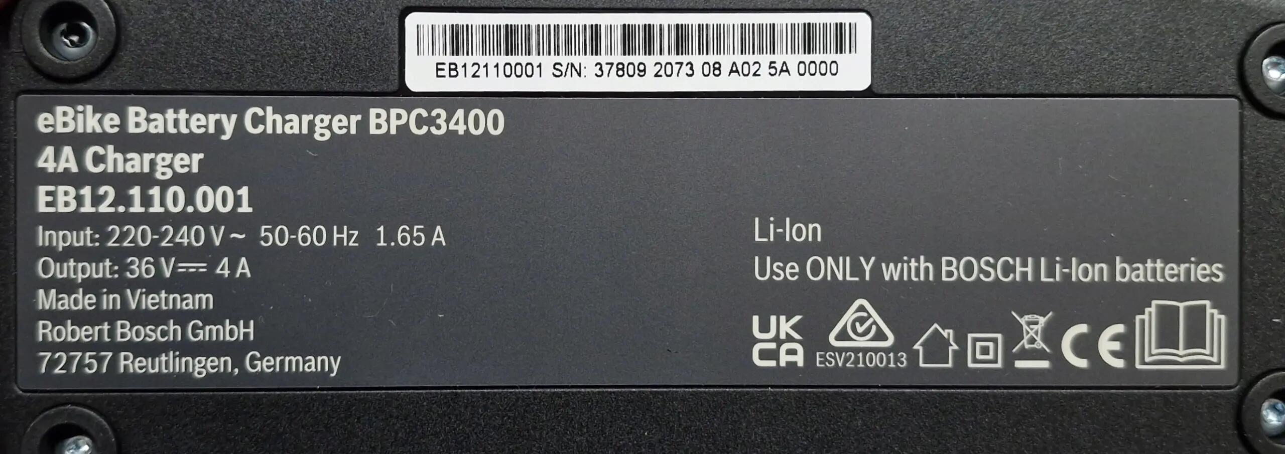 Chargeur de vélo électrique BOSCH Smart System BOX 3/15