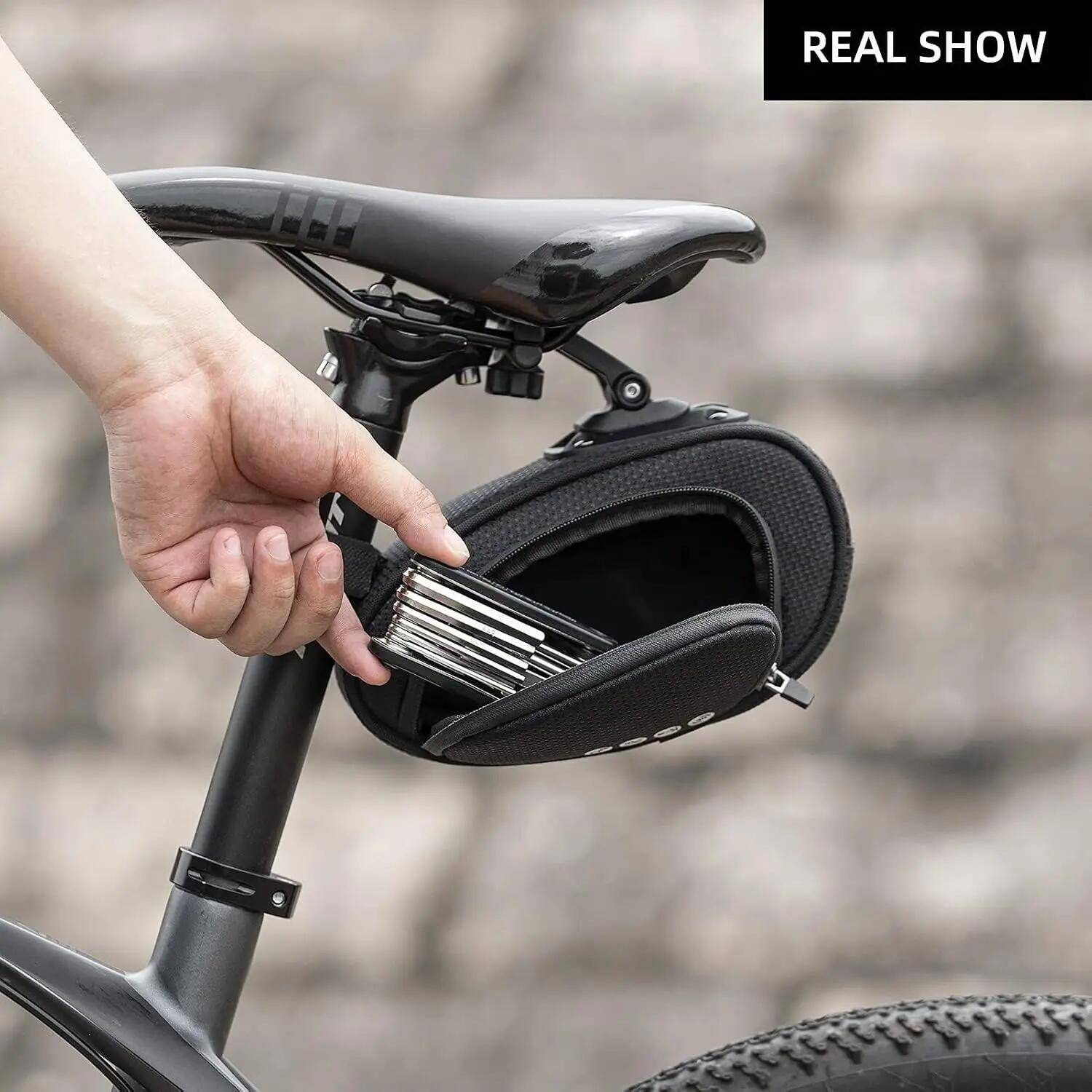 Fahrrad-Satteltasche 1L mit Schnellverschluss – kratzfest für MTB & Rennrad 8/8