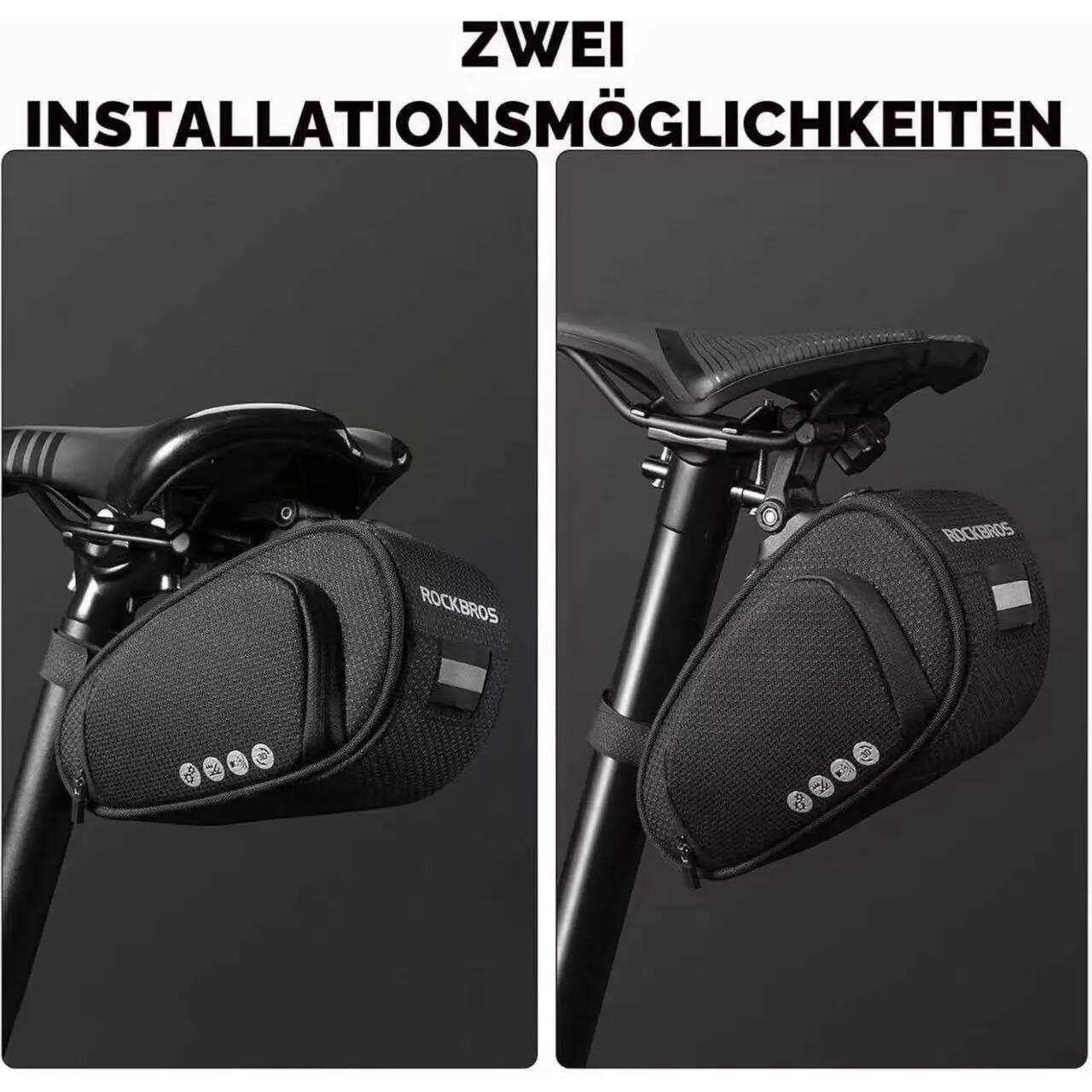 Fahrrad-Satteltasche 1L mit Schnellverschluss – kratzfest für MTB & Rennrad 6/8