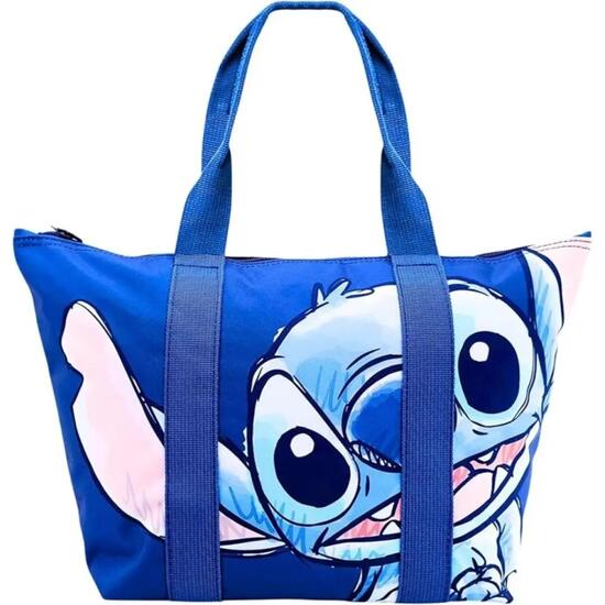 Sac de plage Stitch en nylon avec anses, Multicolore