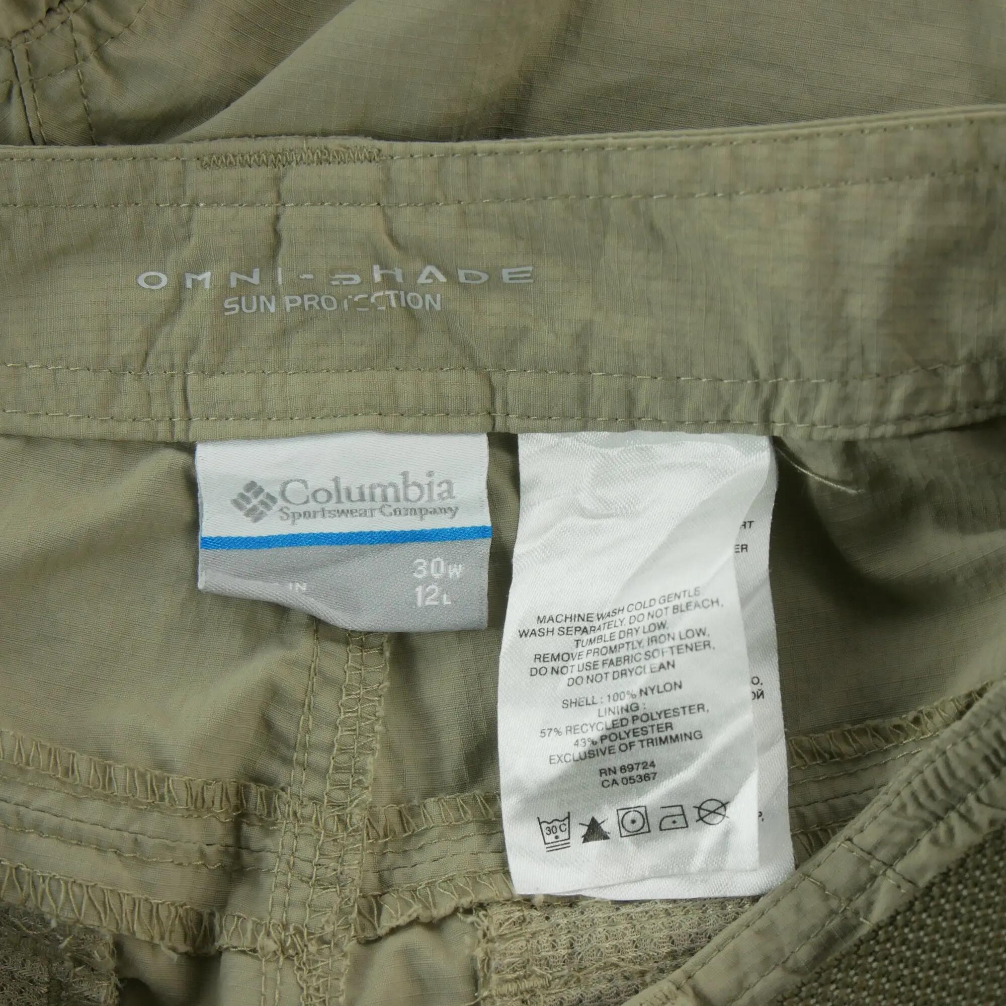Segunda vida - Shorts Columbia Homem Silver Ridge Cargo 30W 12L - Como novo 6/6