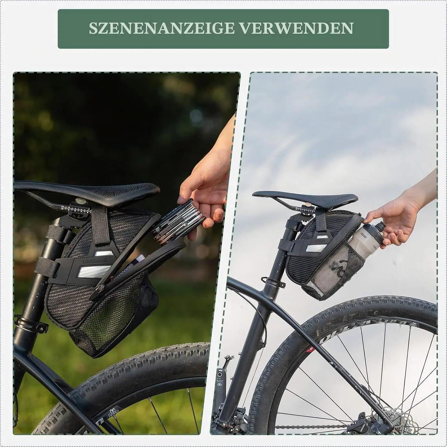 Fahrrad-Satteltasche mit Flaschenhalter wasserdicht – für MTB & Rennrad 7/7