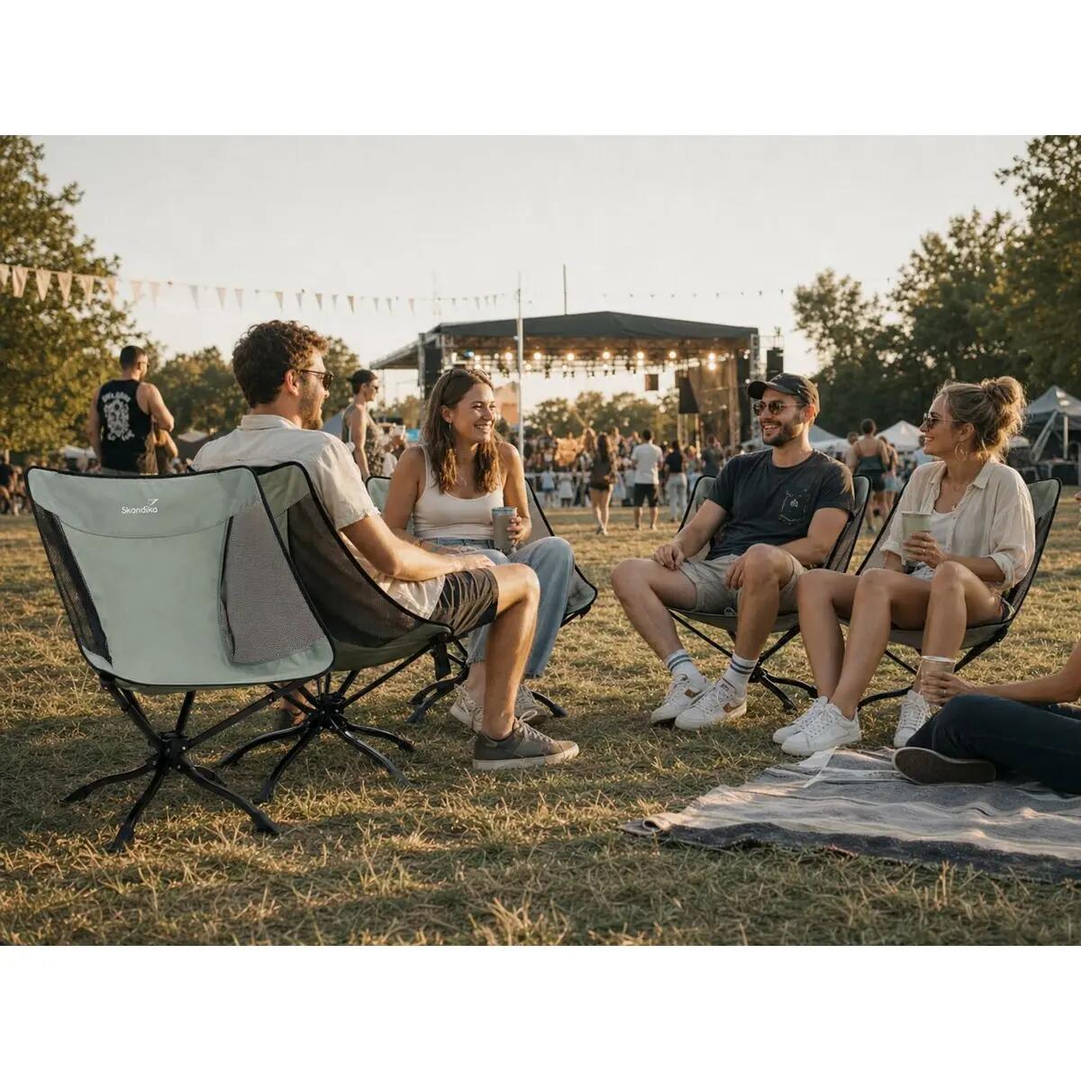 Cadeira de campismo Compact 360 - dobrável - pés em plástico antiderrapantes 7/14
