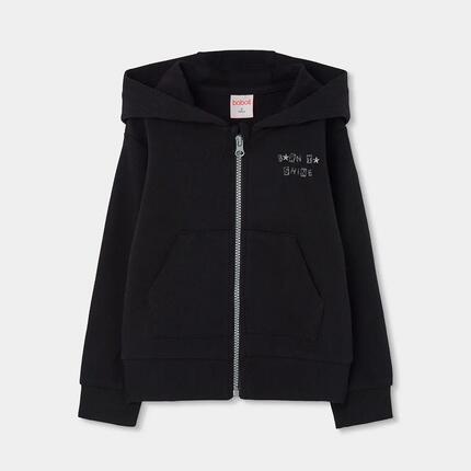 Veste fille en maille avec capuche