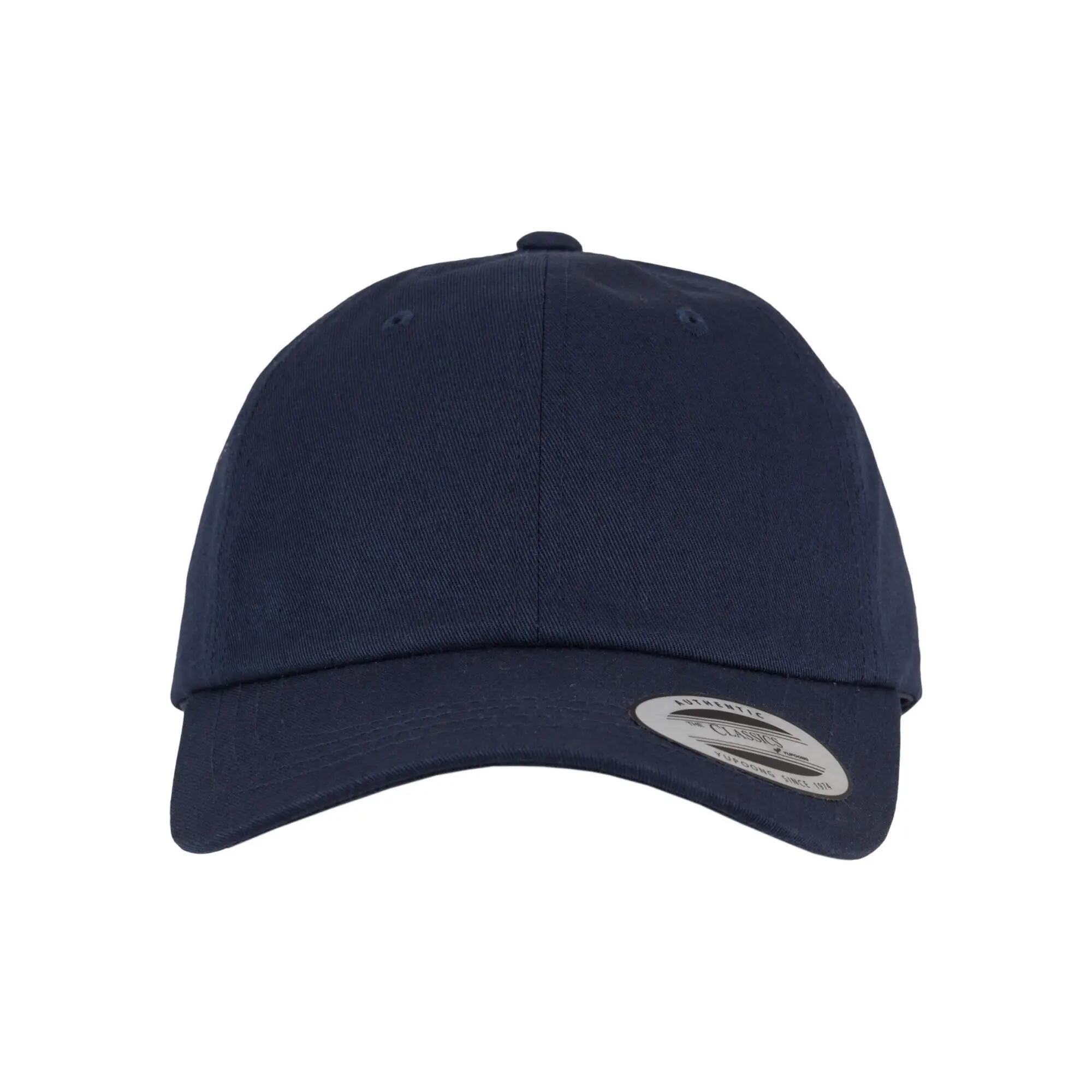 Unisex volwassen Yupoong katoenen keperstof met laag profiel Honkbalpet 5/5