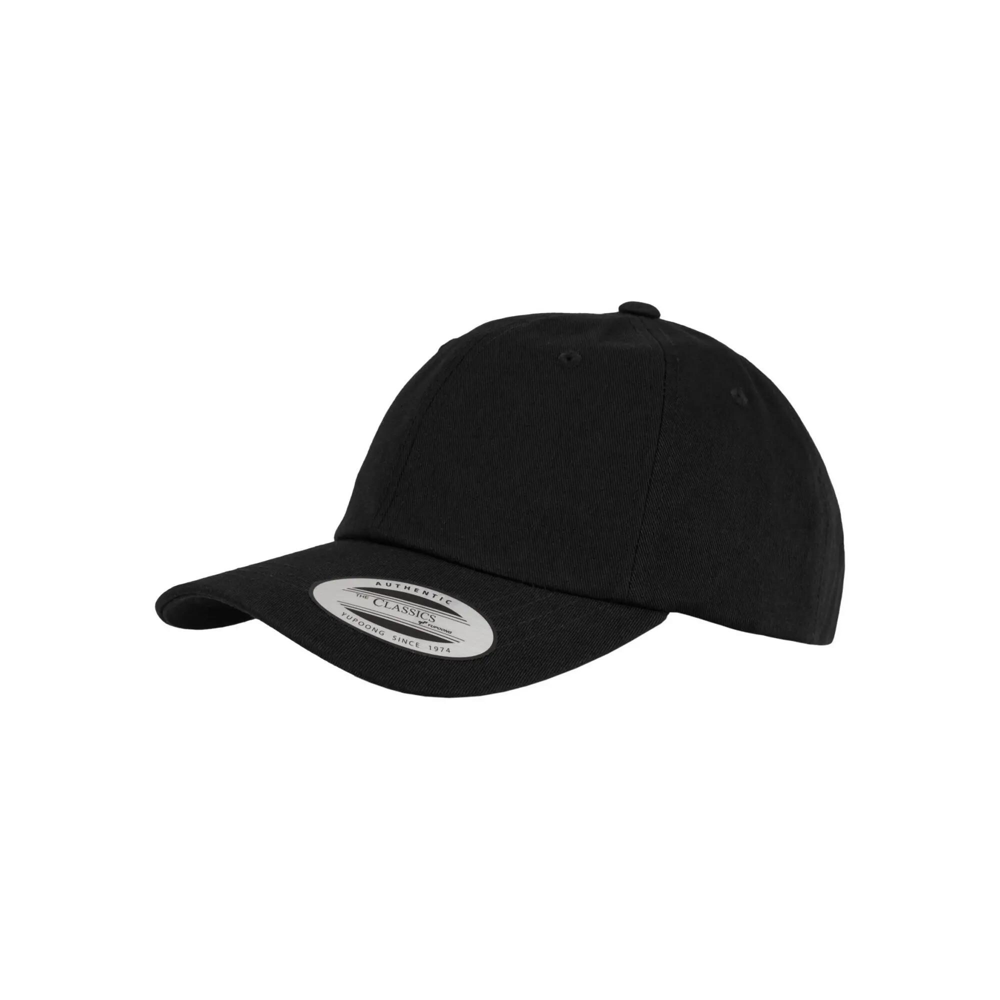 Casquette Unisexe À Profil Bas En Coton Sergé Pour Adultes (Noir) 5/6