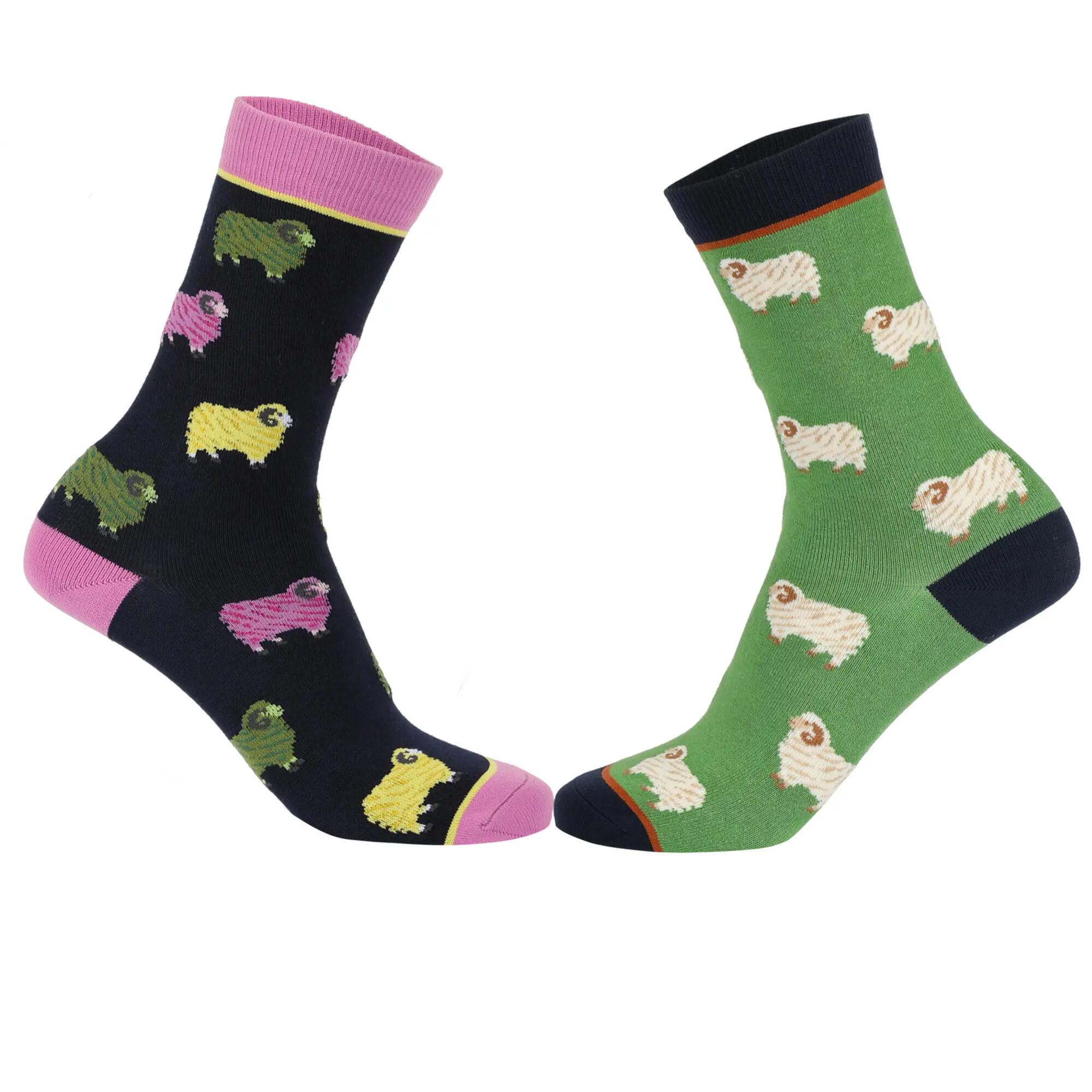 Socken für (2erPack) Kinder Grün/Pink/Schwarz 2/2
