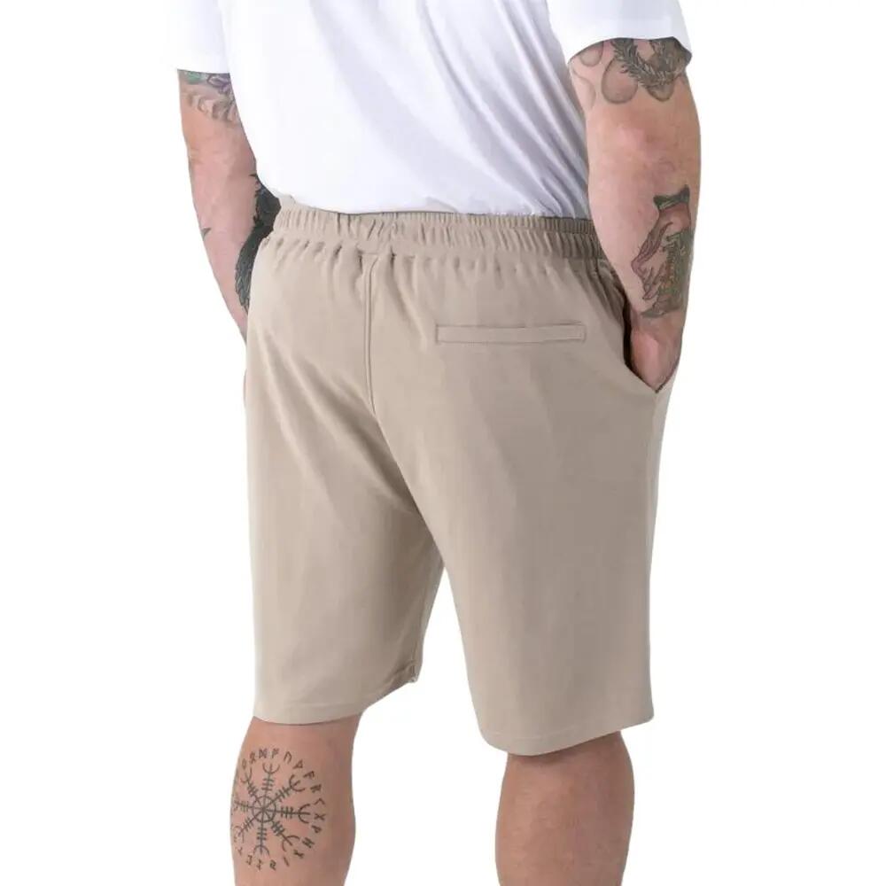 D555 Short Extensible Uni À Taille Élastiquée MITCHELL Homme (Beige Gris) 5/5