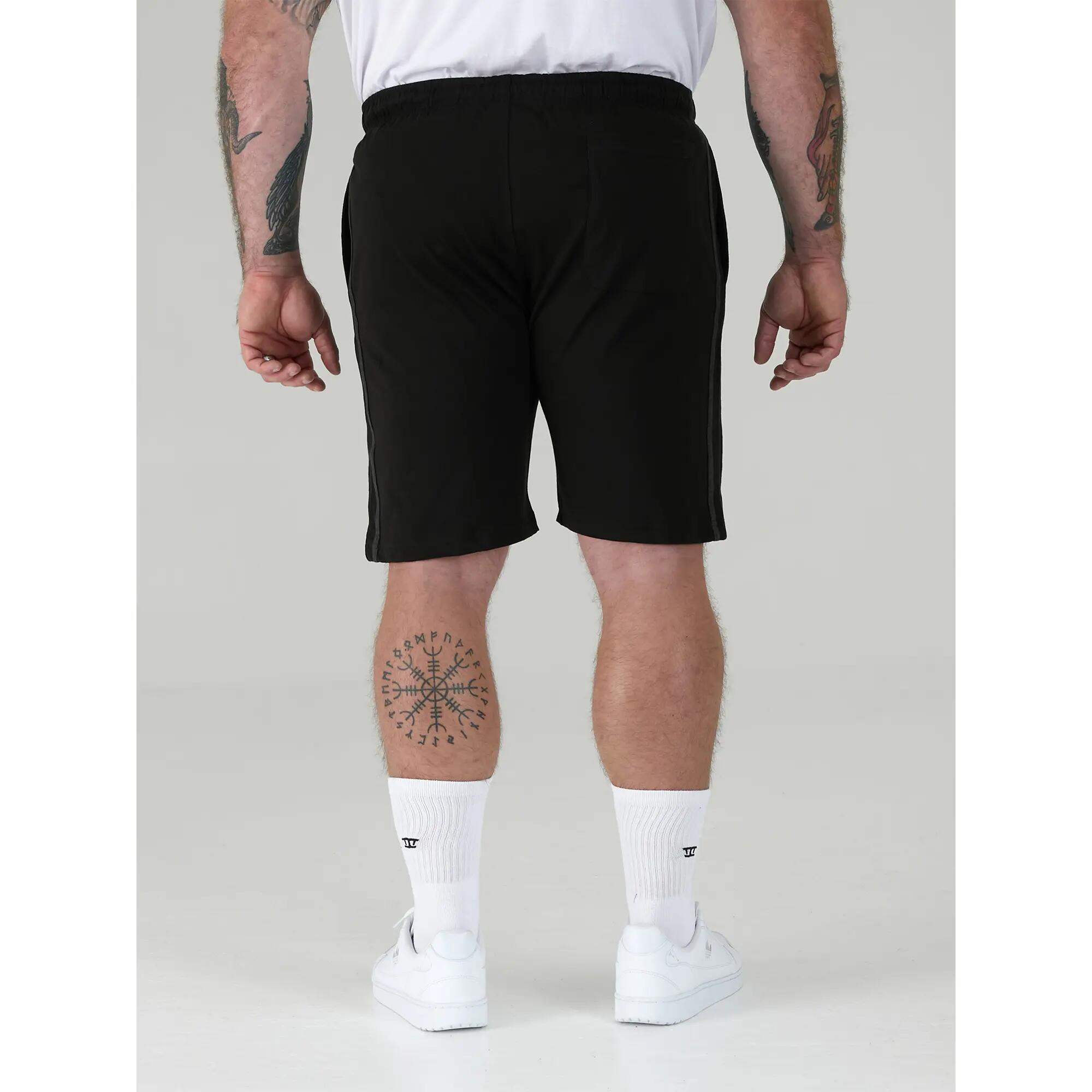 D555 Lot De 2 Shorts À Taille Élastiquée Grande Taille RYAN Homme (Noir / Gris 6/6