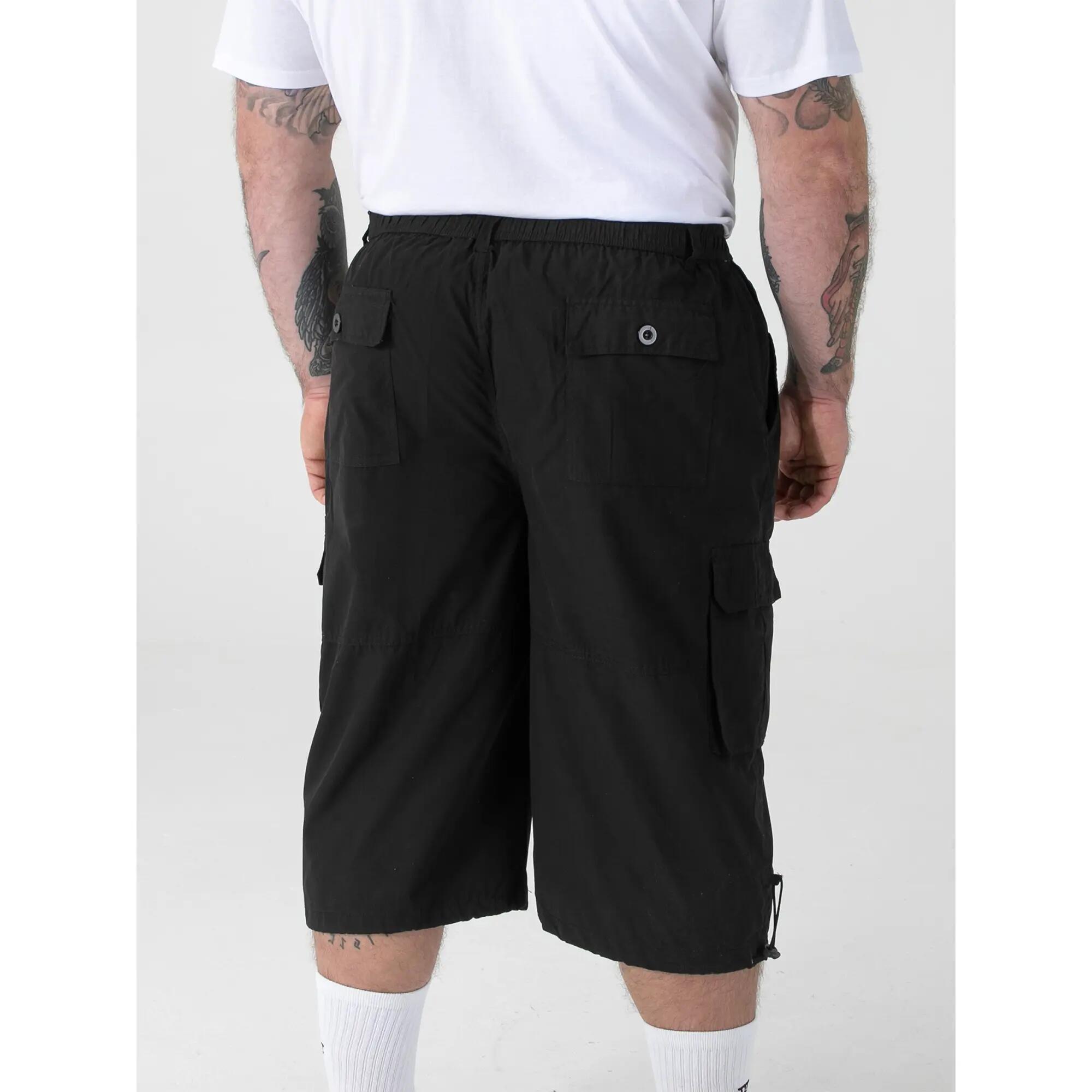Mens D555 Mason Kingsize Cargo Shorts (Black) 5/6