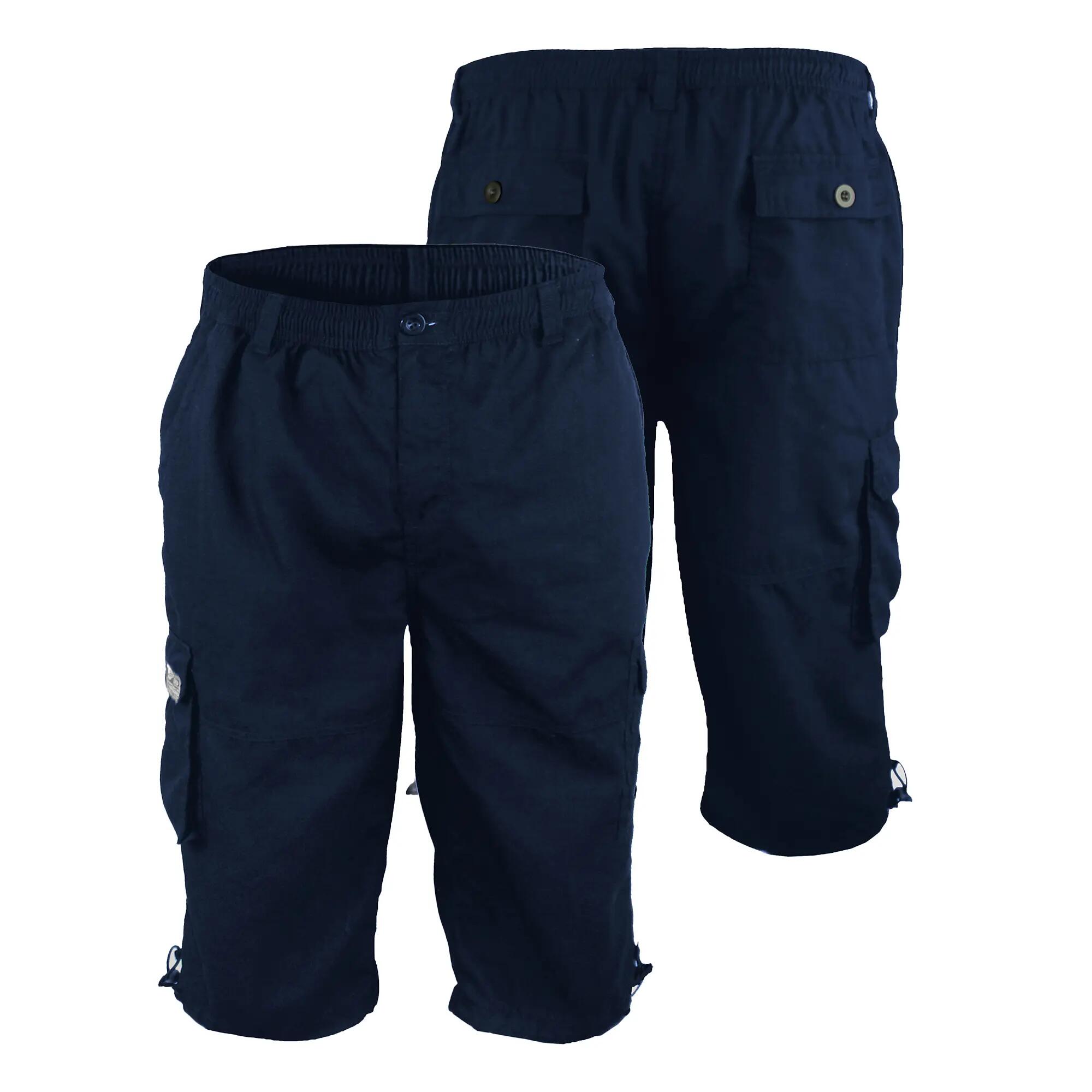 Pantaloncini Cargo Kingsize Uomo Duke D555 Mason Blu Navy 4/6