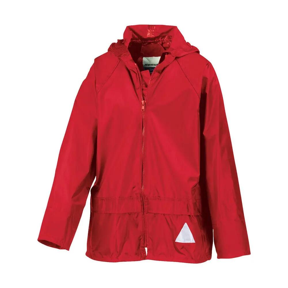 Conjunto de casaco e calças impermeáveis para crianças e jovens (Vermelho) 6/6