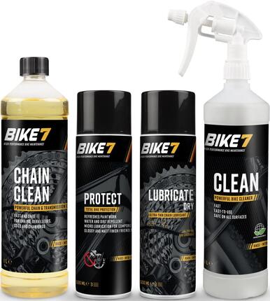 Kit d'entretien du vélo Degrease 500 ml + Protect 500ml + Lubricate Dry 500ml