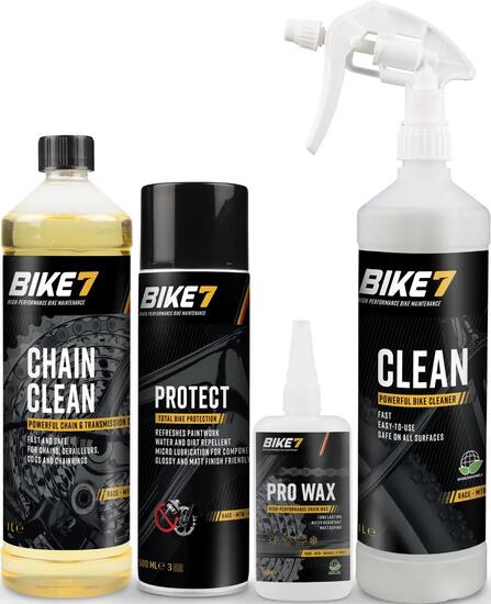 Accessoires vélo entretien complet - Bike7 Paquet avantageux 4 articles