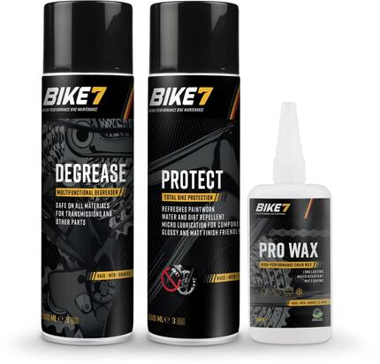 Kit d'entretien du vélo Degrease 500 ml + Protect 500ml + Pro Wax 150ml