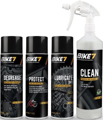 Onderhoudskit clean 1l + degrease 500 ml + protect 500ml + lubricate dry 500ml