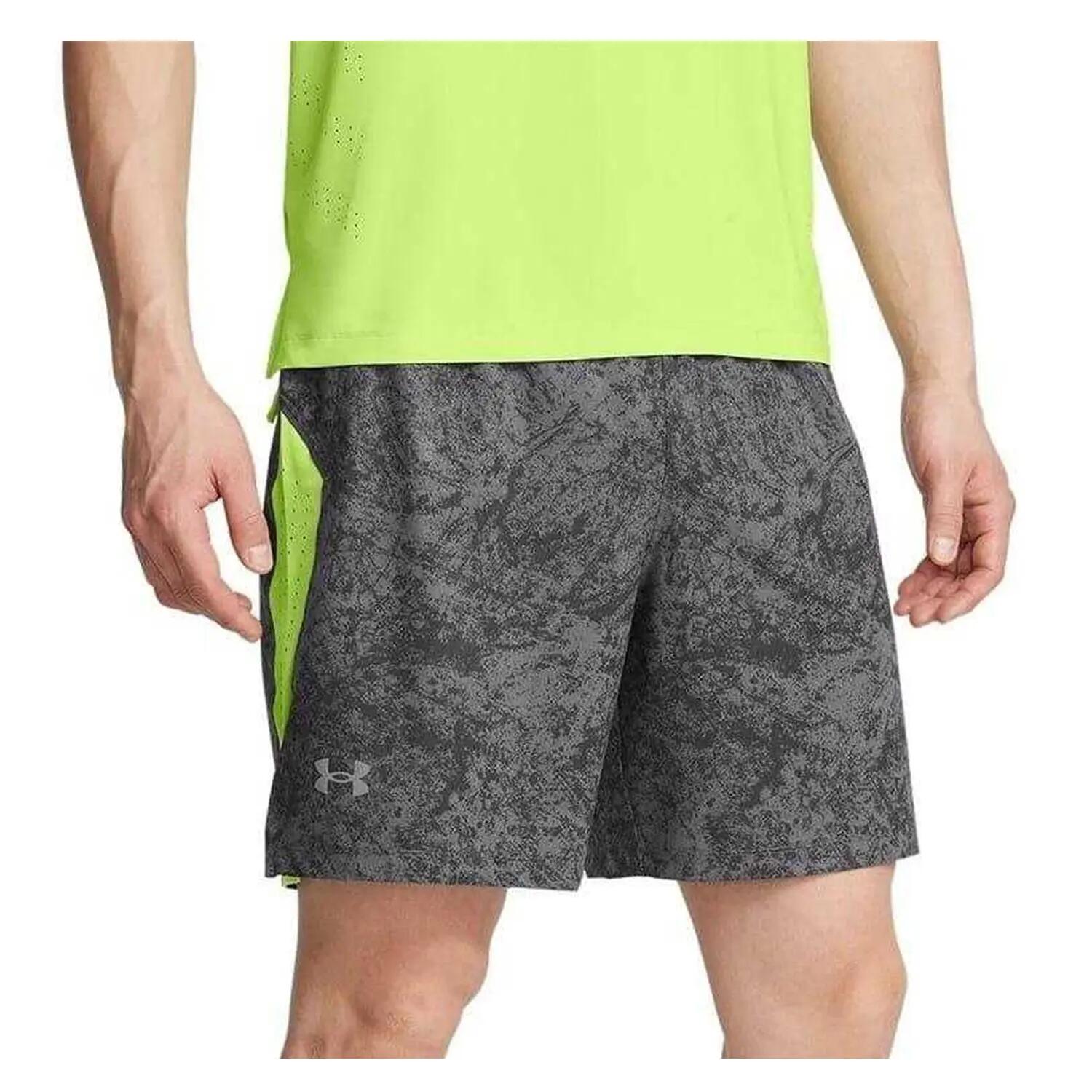 Heren Launch Pro Hardloopshort (Rots/groen) 2/6