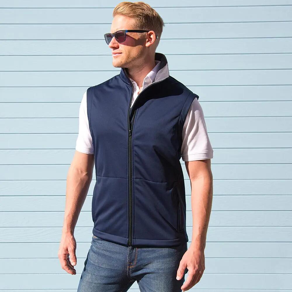 Giacca Softshell Senza Maniche Uomo Result Blu Navy 7/7