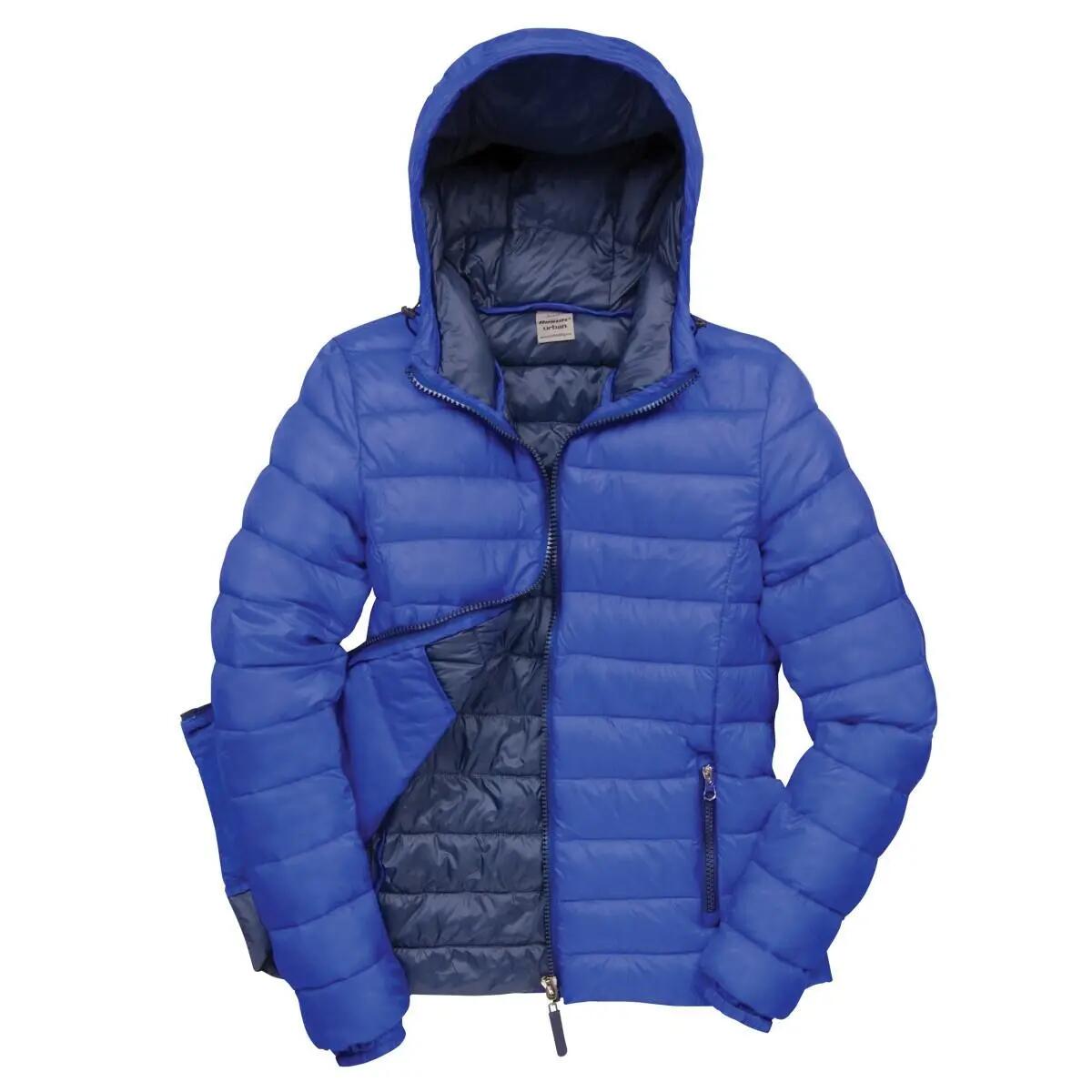 Casaco com capuz para mulheres/ladias urbanas (Azul Royal/Azul Marinho) 6/6