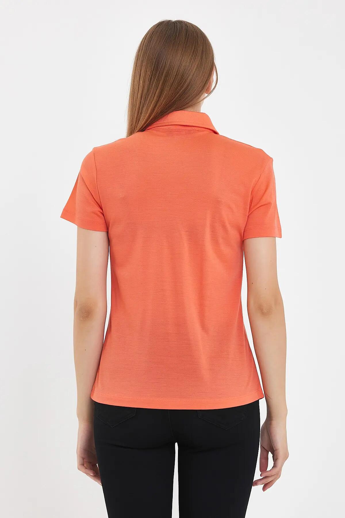 Polo koszulka z 100% wełny merino (170 g/m² - Piqué)) M, Pomarańczowy 7/7
